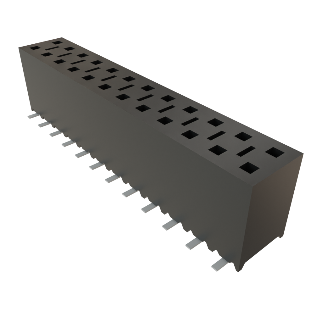 Samtec-SSM-112-LM-DV 连接器插头及 PCB 插座 Conn Socket Strip SKT 24 POS 2.54mm Solder ST Top Entry SMD Tube