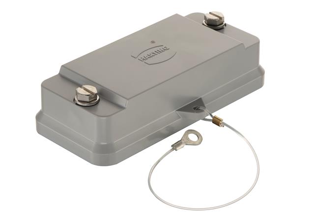 HARTING Technology Group-09390165410 Connector Accessories Connector Accessories Protection Cover Straight Polycarbonate/Stainless Steel Dust Gray