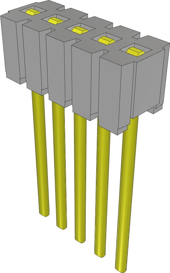 Samtec-MTMS-105-51-G-S-000 Piastre connettori e prese PCB Conn Unshrouded Header HDR 5 POS 1.27mm Solder ST Thru-Hole Bulk