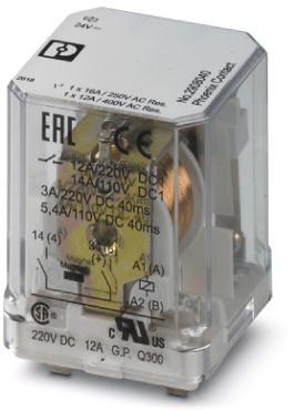 PHOENIX CONTACT-2908040 Power Relays Power Relay 24VDC 16A SPST-NO(38.6x36.1x45.5)mm Socket