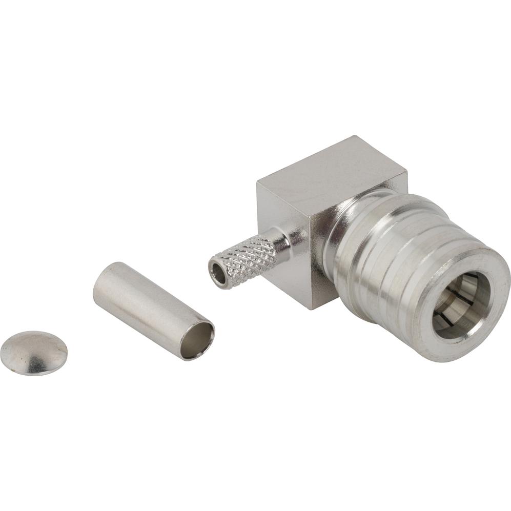 Amphenol RF-930-118P-51A RF-Steckverbinder Conn QMA 0Hz to 6GHz 50Ohm Crimp RA Cable Mount PL Gold