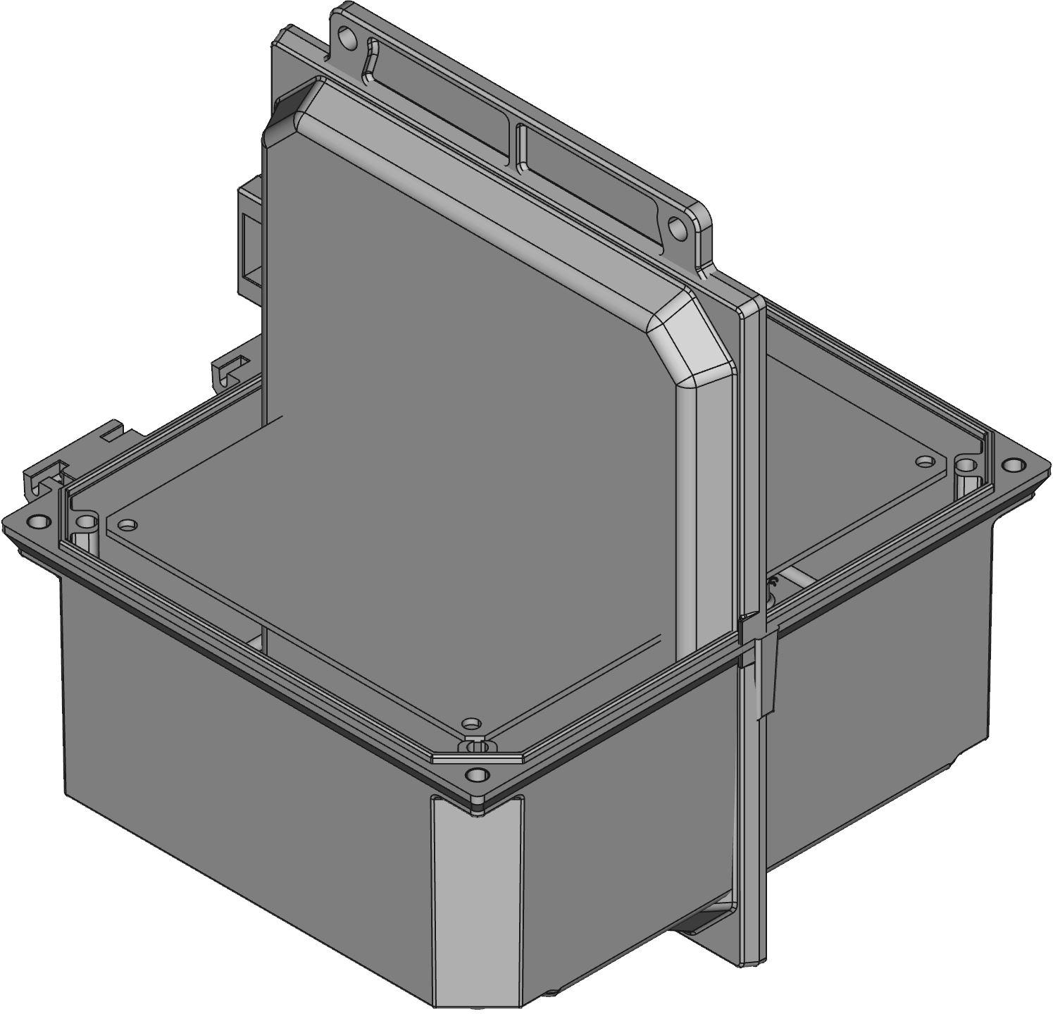 Hammond Manufacturing-PCJ1084F Kästen, Gehäuse und Gestelle Light Gray Polycarbonate Flange Mount Junction Box