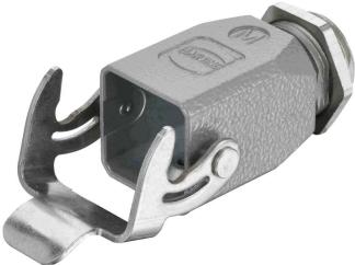 HARTING-19202031150 抽缩起动适配器 Hood 180° 3A Shell Size Powder Zinc Die Cast
