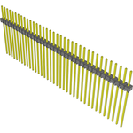 Conn Unshrouded Header HDR 36 POS 2.54mm Solder ST Top Entry Thru-Hole Bulk