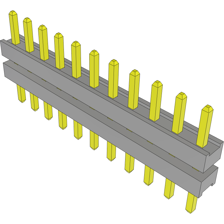 Samtec-TW-11-02-G-S-150-115 Steckverbinderleisten und Leiterplattenbuchsen Conn Board Stacker HDR 11 POS 2mm Solder ST Top Entry Thru-Hole Bulk