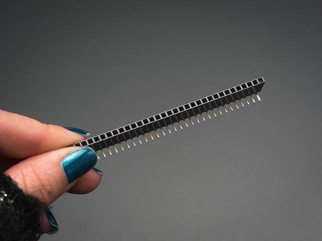 Adafruit Industries-1542 Steckverbinderleisten und Leiterplattenbuchsen 0.1 36-pin Strip Right-Angle Female/Socket Header (5 pack)