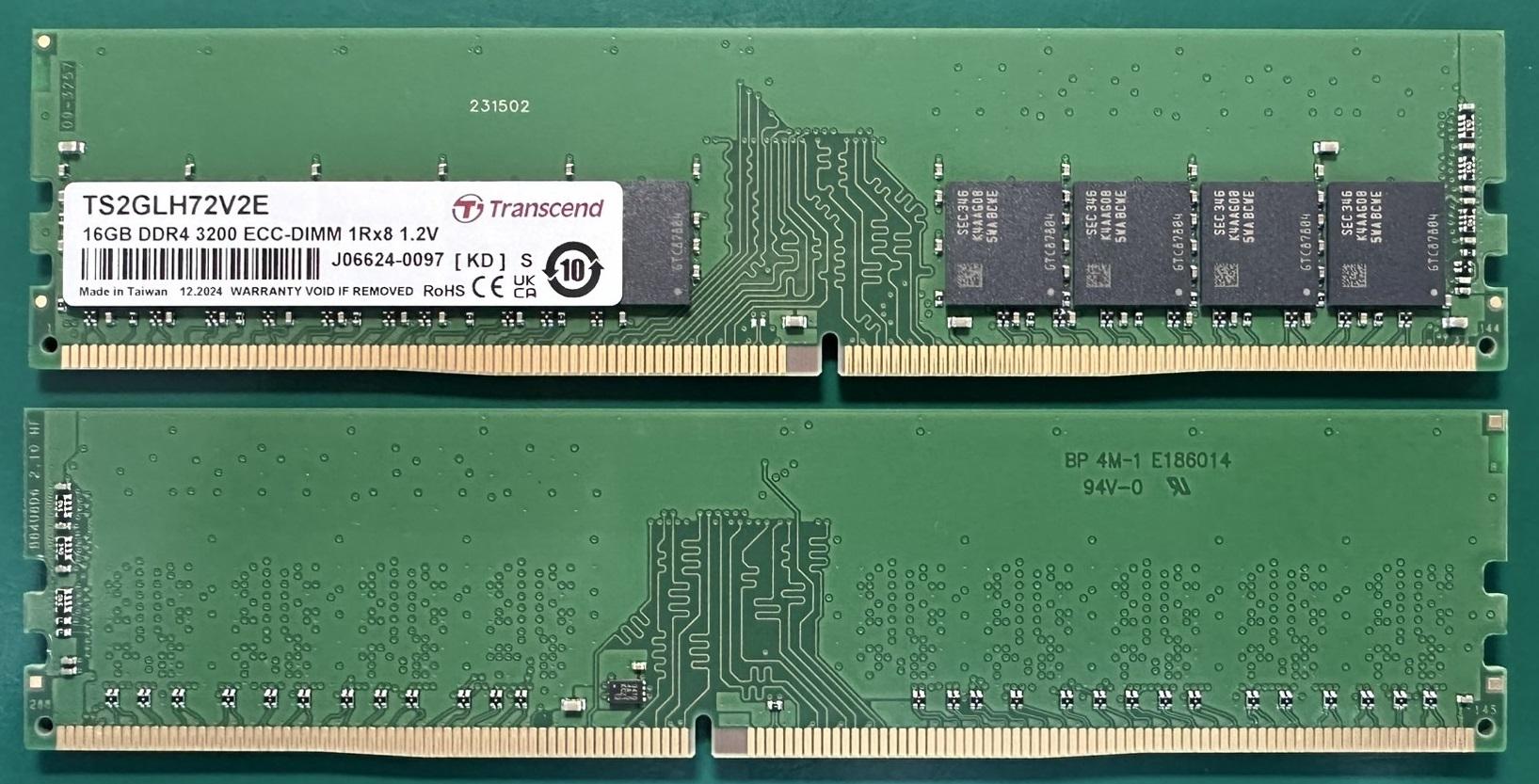 Transcend Information-TS2GLH72V2E Memory Modules DRAM Module DDR4 SDRAM 16Gbyte 288 Long DIMM Bulk