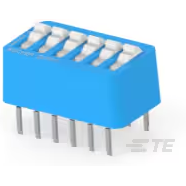 TE Connectivity-5435640-4 DIP-Schalter Switch DIP OFF ON SPST 6 Raised Rocker 0.06A 24VDC PC Pins 2.54mm Thru-Hole Box/Carton
