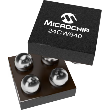 Microchip Technology-24CW640T-I/CS1668 EEPROM EEPROM Serial-I2C 64K-bit 8K x 8 1.8V/2.5V/3.3V/5V 4-Pin WLCSP T/R