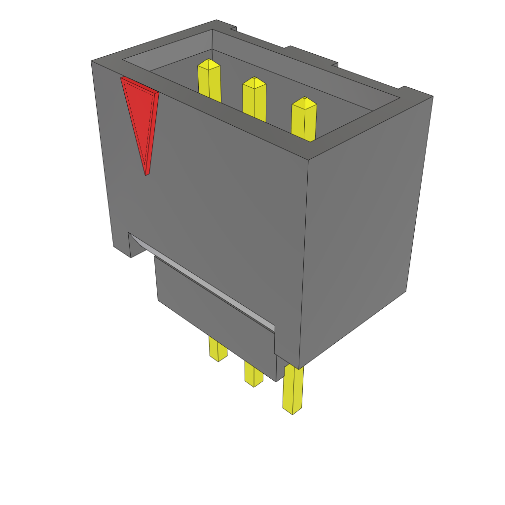 Samtec-ZSS-103-01-G-D-540-LL Piastre connettori e prese PCB Conn Elevated Shrouded Header HDR 6 POS 2.54mm Solder ST Top Entry Thru-Hole Layer