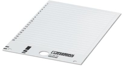 PHOENIX CONTACT-0829260 连接器配件 Marker for terminal blocks Card White Unlabeled