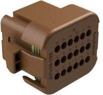 Amphenol-ATV06-18SD-RR01 Einzeladersteckverbinder, Gehäuse Conn Housing PL 18 POS Crimp ST Cable Mount Brown