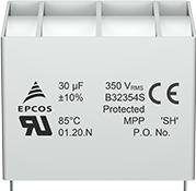 TDK-B32354S2306K010 Kondensator, Kunststofffilm Cap Film 30uF 400V PP 10%( 57.5 X 40 X 50mm) Plastic Rectangular Can 0.0075 Ohm 85°C Bulk