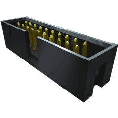 Samtec-TST-125-04-L-D-RA-03 Steckverbinderleisten und Leiterplattenbuchsen Conn Shrouded Header (4 Sides) HDR 50 POS 2.54mm Solder RA Side Entry Thru-Hole Bulk