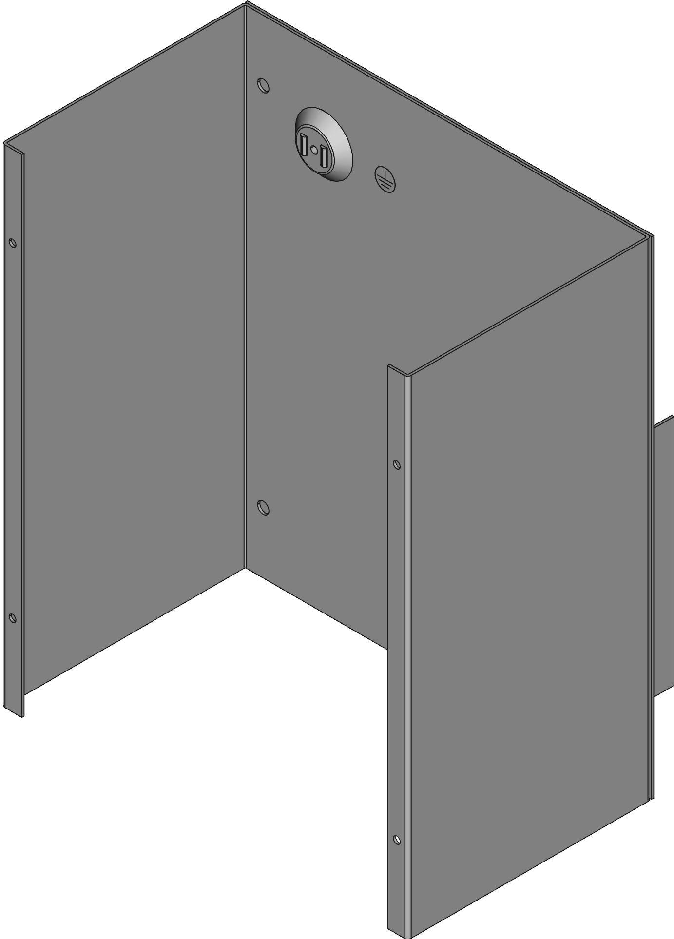 Hammond Manufacturing-CS12106 Boîtes, boîtiers et supports Gray Mild Steel Wall Mount Junction Box