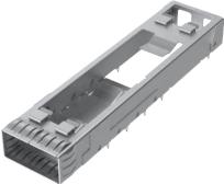 Samtec-QSFPC-DD-1-1-S-F Accessoires de raccordement Connector Accessories Cage/Heat Sink Assembly Right Angle Copper Alloy Nickel Flyover® Tray