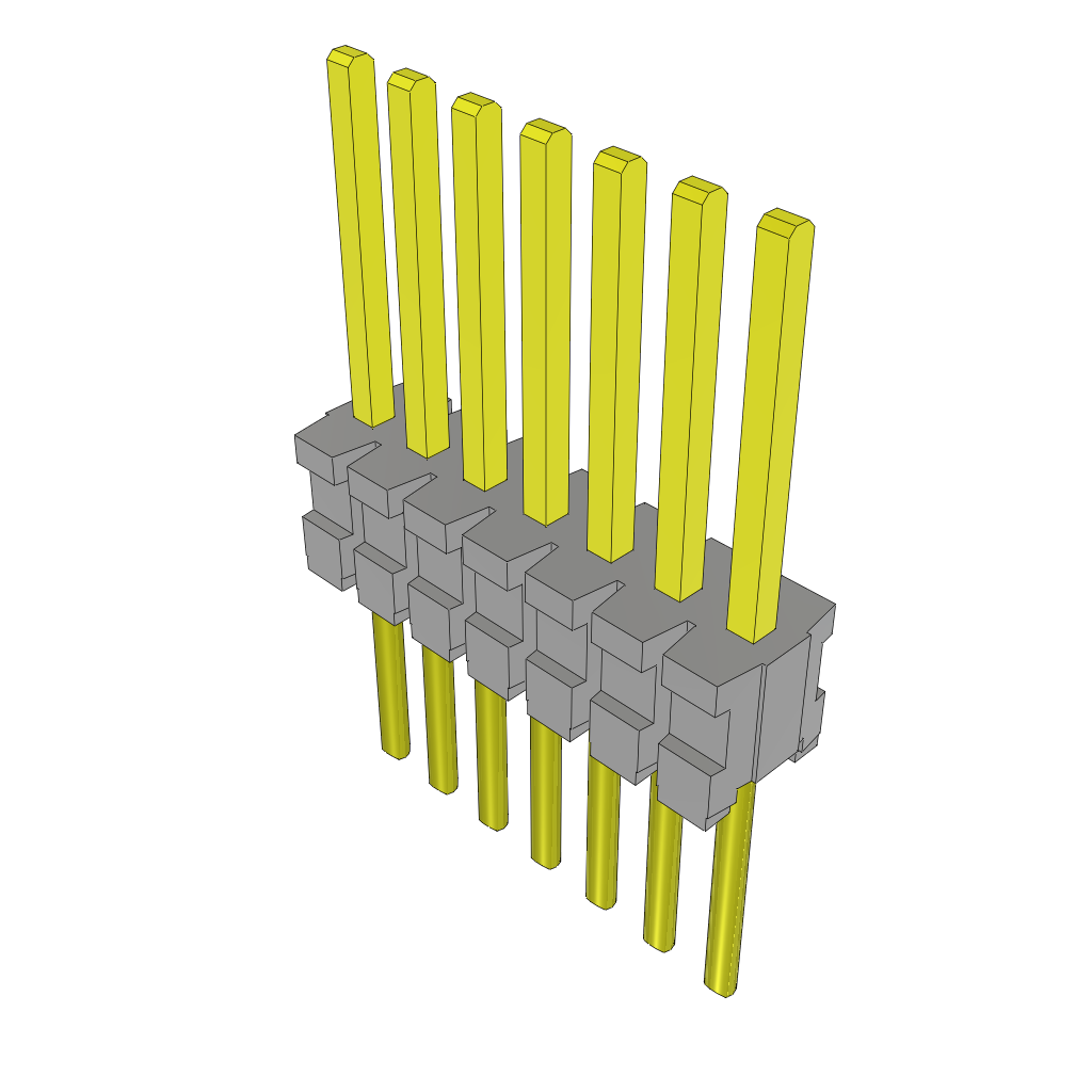 Samtec-TMS-107-21-S-S 连接器插头及 PCB 插座 Conn Unshrouded Header HDR 7 POS 1.27mm Solder ST Top Entry Thru-Hole Bulk