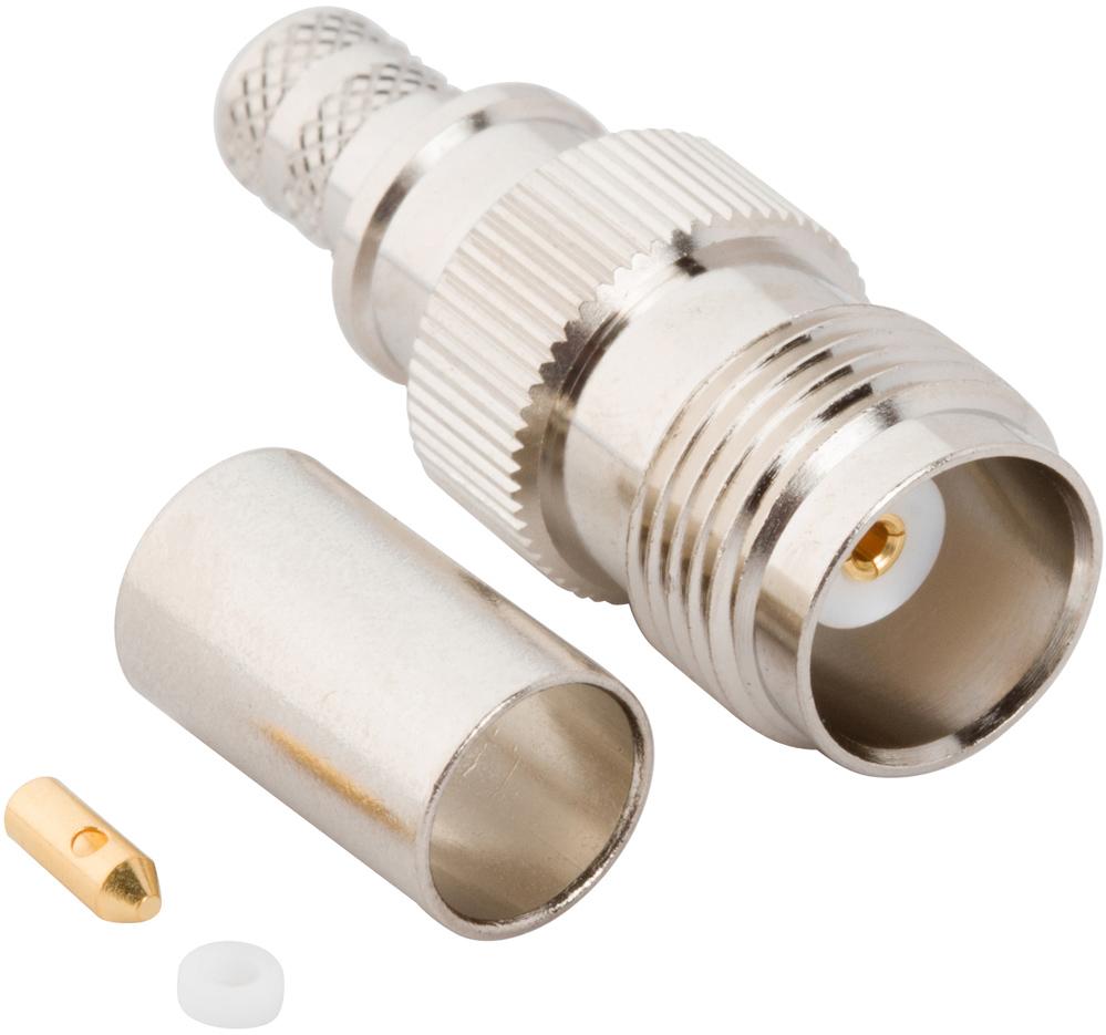Amphenol RF-031-6827 Connector RF Conn TNC 0Hz to 6GHz 50Ohm Crimp ST Cable Mount RCP Gold Bag