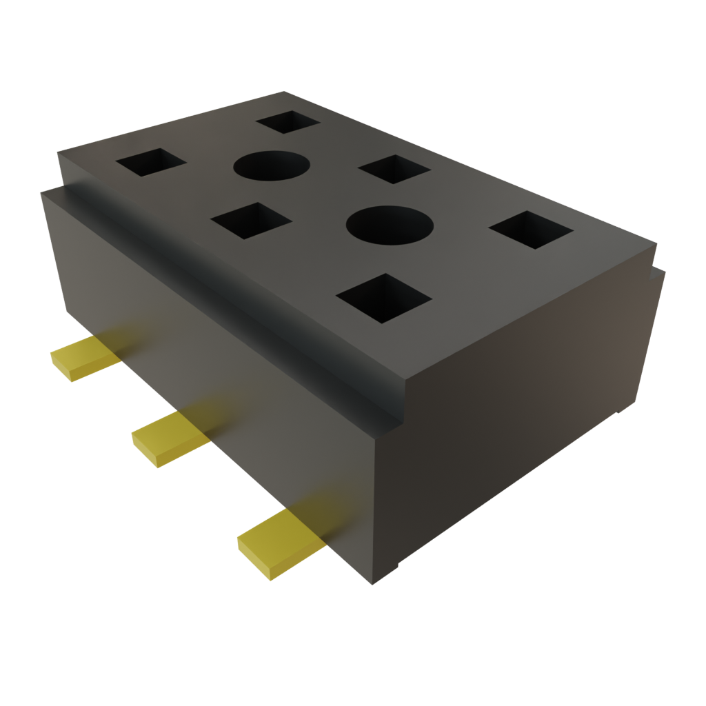 Samtec-CLT-103-02-G-D-TR Steckverbinderleisten und Leiterplattenbuchsen Conn Socket Strip SKT 6 POS 2mm Solder ST Top Entry SMD TIGER CLAW™ T/R