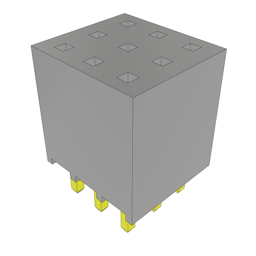 Samtec-SSQ-103-01-F-T Steckverbinderleisten und Leiterplattenbuchsen Conn Socket Strip SKT 9 POS 2.54mm Solder ST Top Entry Thru-Hole Bulk