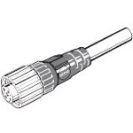 Cable Assembly Circular 5m 22AWG M12 Circular 4 Straight