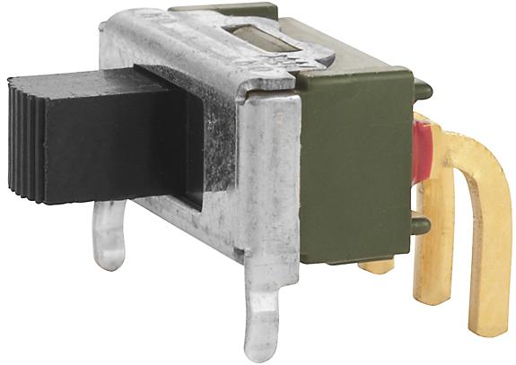 NKK Switches-MS12ASA30 Switch Slide Switch Slide ON None ON SPDT Side Slide 6A 250VAC 28VDC 0.4VA 100000Cycles PC Pins Bracket Mount/Through Hole