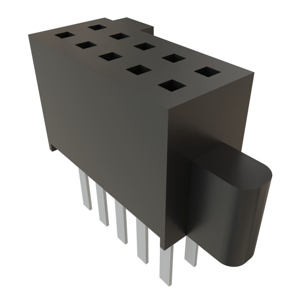 Samtec-SFM-105-01-S-D Connector Headers and PCB Receptacles Conn Socket Strip SKT 10 POS 1.27mm Solder ST Top Entry Thru-Hole TIGER EYE™ Tube