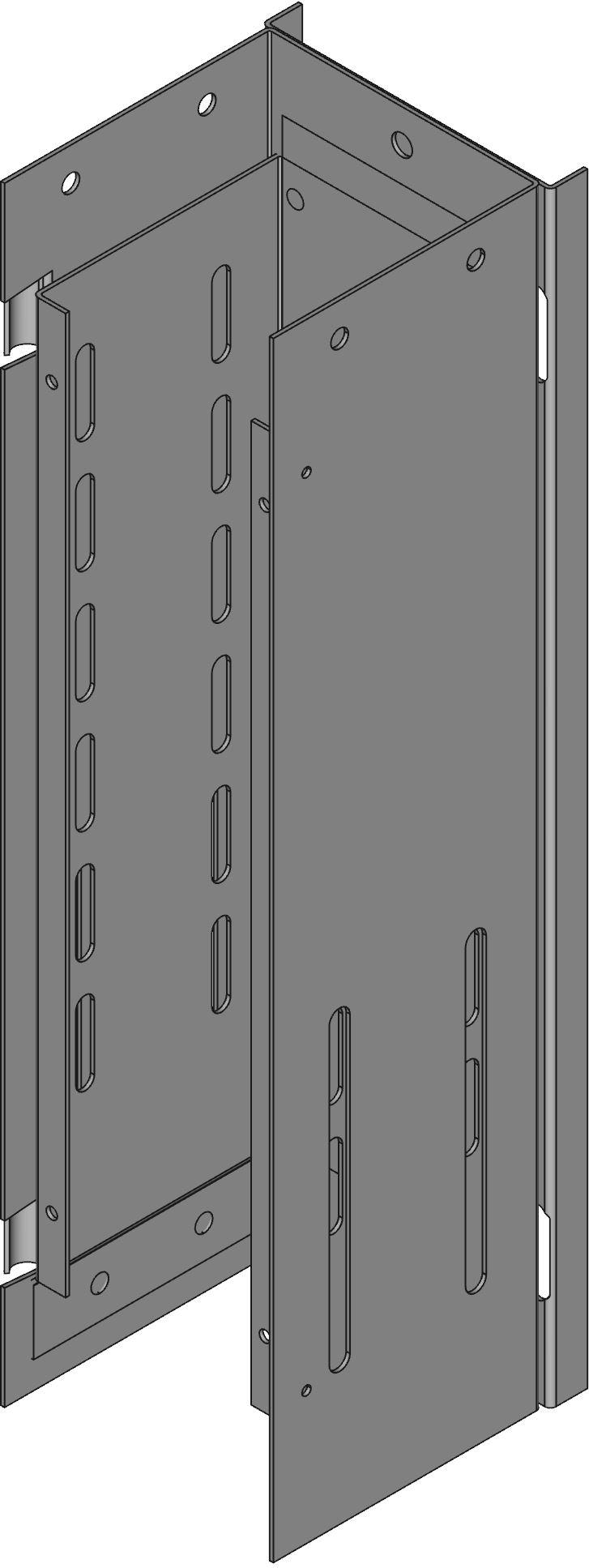 Hammond Manufacturing-CWTL4 Kabelzubehör Wiring Ducts Telescope Fitting Rectangular Screw Steel Gray