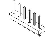 Molex-10-02-1057 连接器插头及 PCB 插座 Conn Unshrouded Header HDR 5 POS 5.08mm Solder ST Top Entry Thru-Hole SPOX Bag