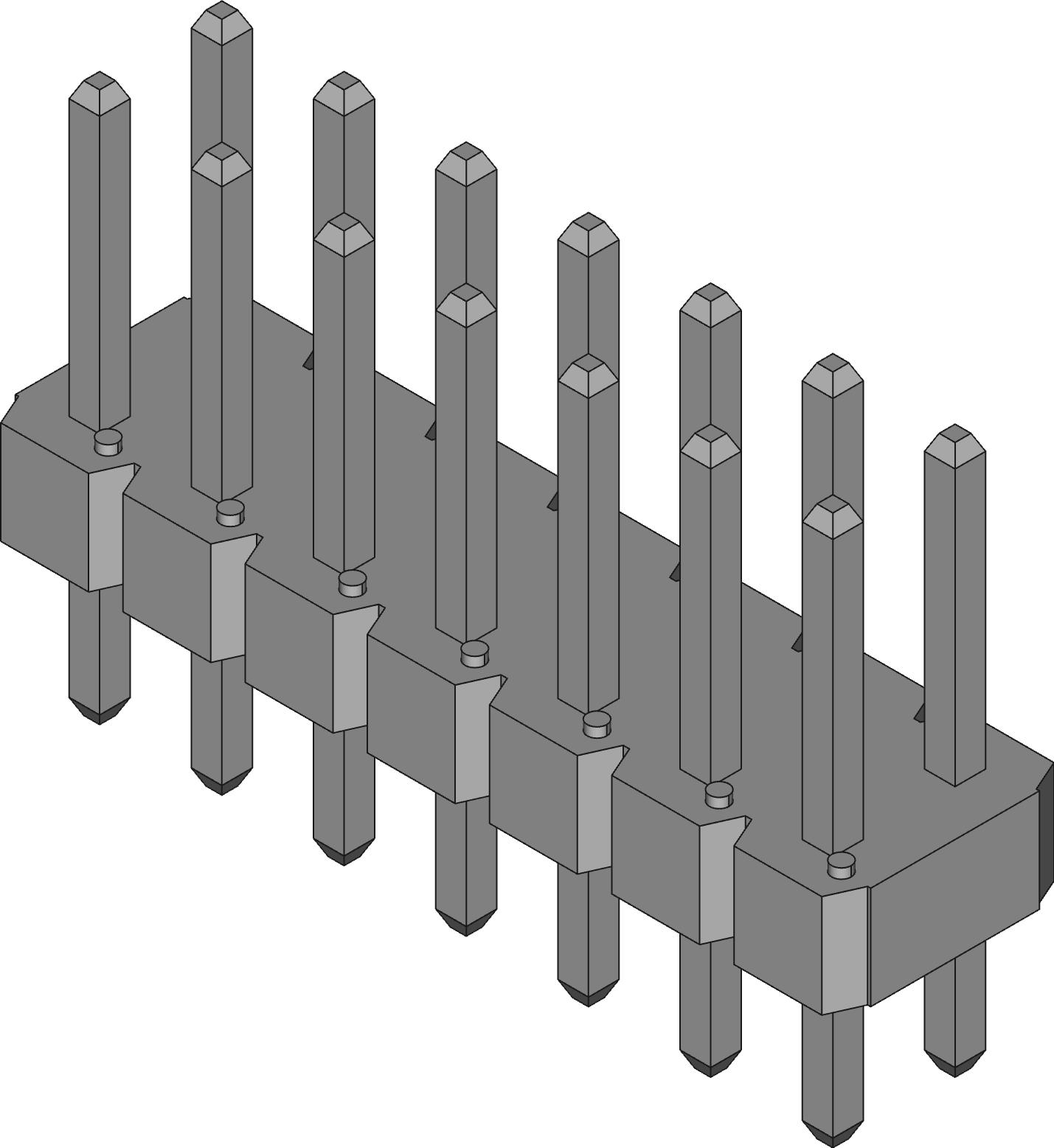 Amphenol Communications Solutions-68692-112H Steckverbinderleisten und Leiterplattenbuchsen Conn Unshrouded Header HDR 12 POS 2.54mm Solder ST Top Entry Thru-Hole BergStik® Bag