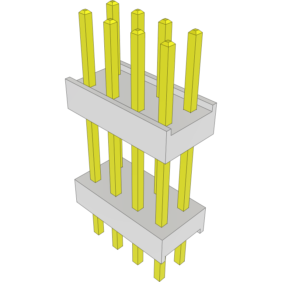 Samtec-HW-04-10-G-D-475-150 Steckverbinderleisten und Leiterplattenbuchsen Conn Board Stacker HDR 8 POS 2.54mm Solder ST Thru-Hole Bulk