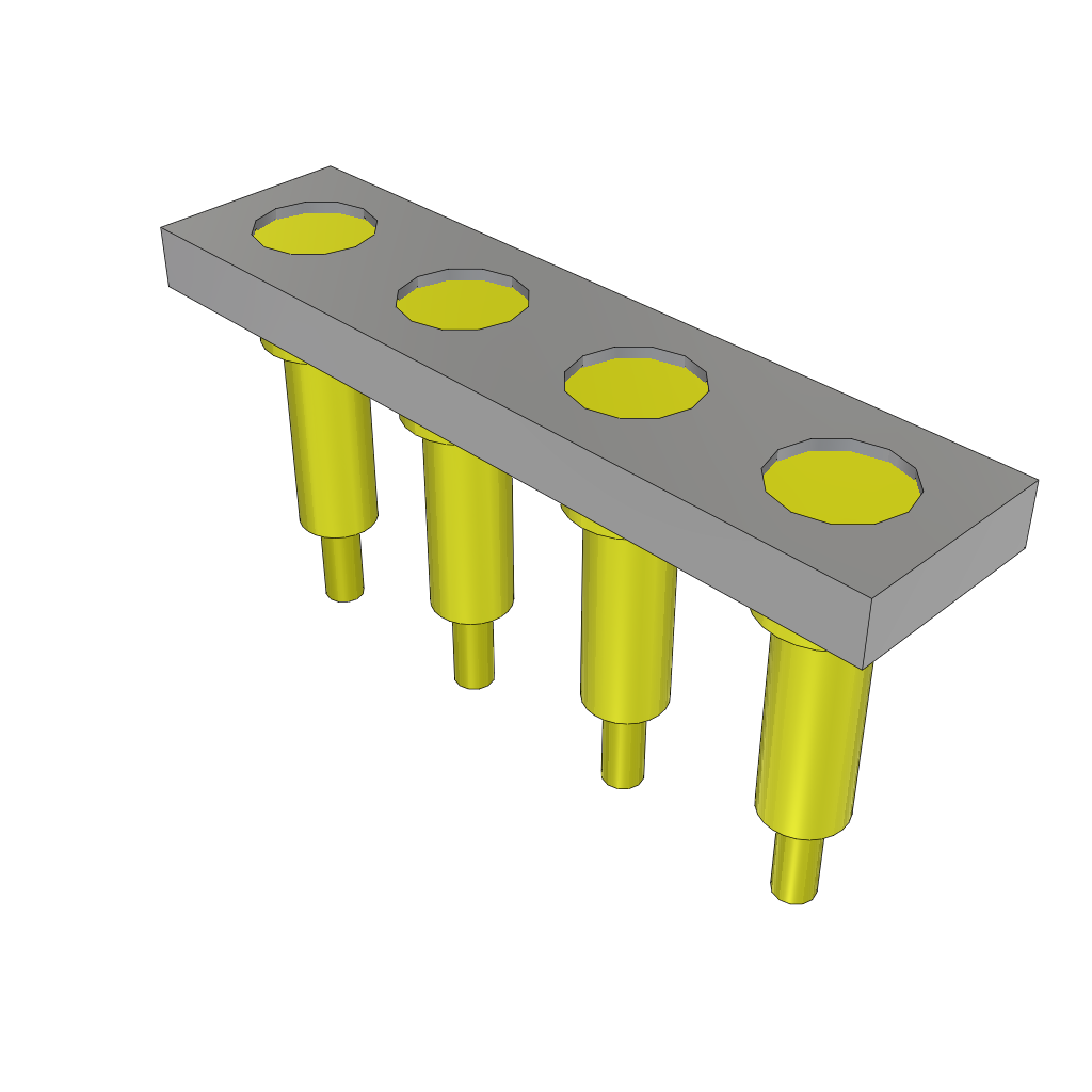 Samtec-HLS-0104-G-3 Steckverbinderleisten und Leiterplattenbuchsen Conn Socket Strip SKT 4 POS 2.54mm Solder ST Top Entry Thru-Hole Tube