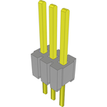 Conn Unshrouded Header HDR 3 POS 1.27mm Solder ST Top Entry Thru-Hole Bulk