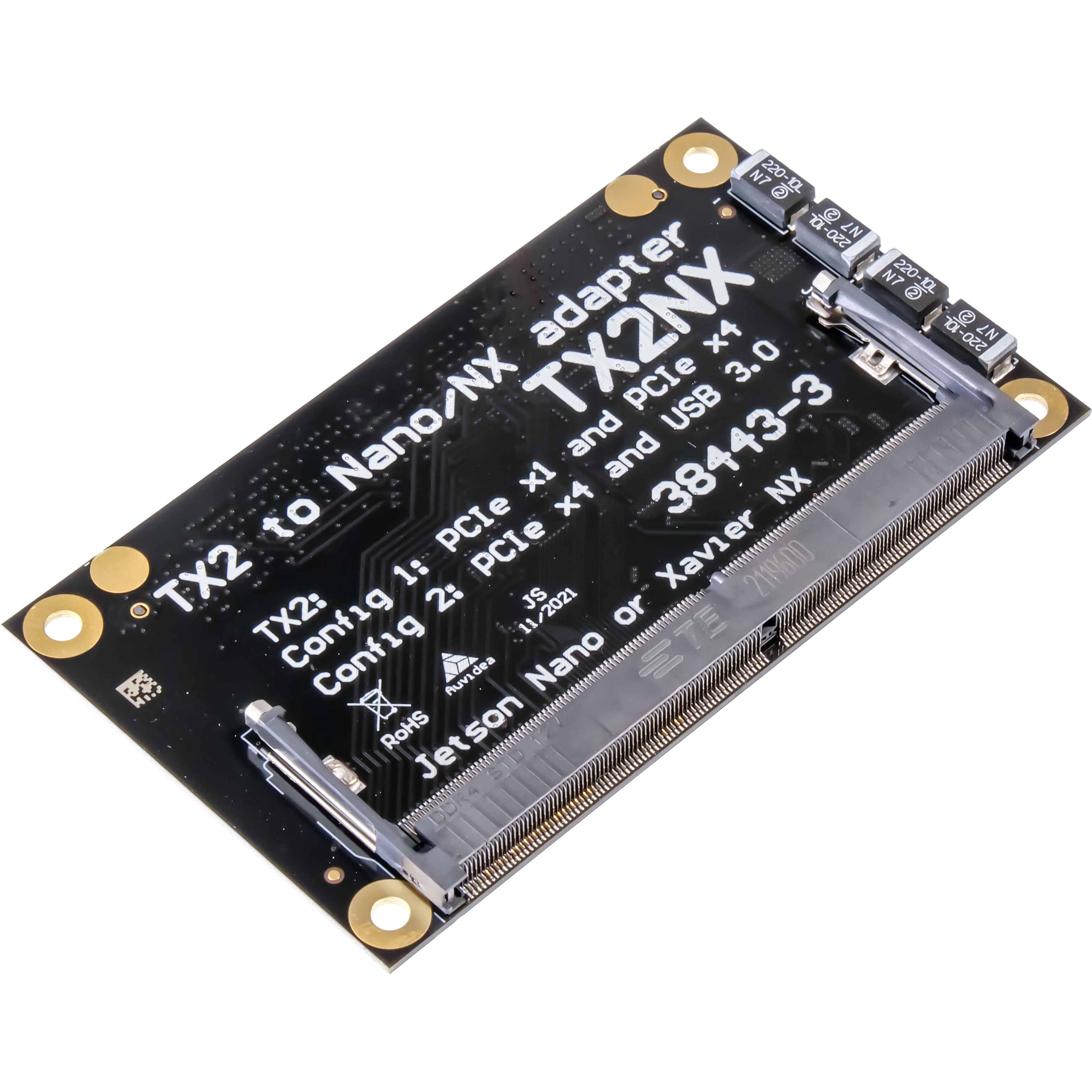 Auvidea GmbH-70870 Tarjetas y tableros portadores Nano/NX to TX2 Adapter