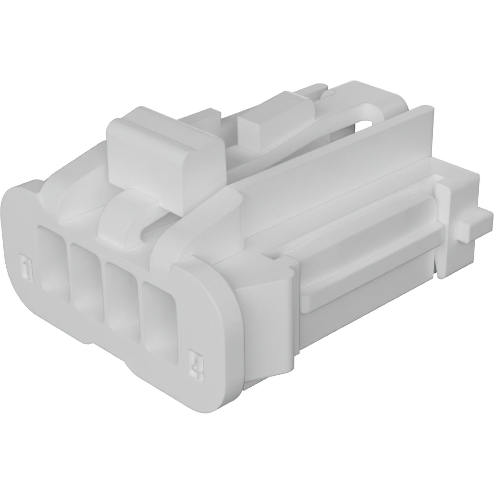 Molex-98817-1040 Connector Discrete Wire Housing Conn Housing F 4 POS 3.33mm Crimp ST Cable Mount White Carton