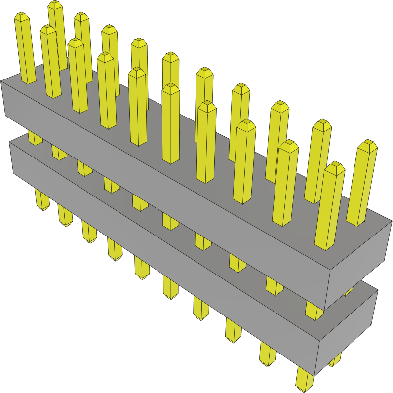 Samtec-TW-10-09-L-D-220-095 Steckverbinderleisten und Leiterplattenbuchsen Conn Board Stacker HDR 20 POS 2mm Solder ST Top Entry Thru-Hole Bulk