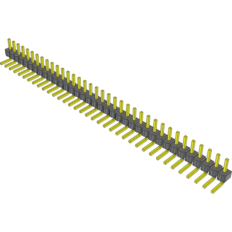 Samtec-MTSW-136-24-T-S-160-RA Cabezales del conector y receptáculos PCB Conn Unshrouded Header HDR 36 POS 2.54mm Solder RA Side Entry Thru-Hole Bulk