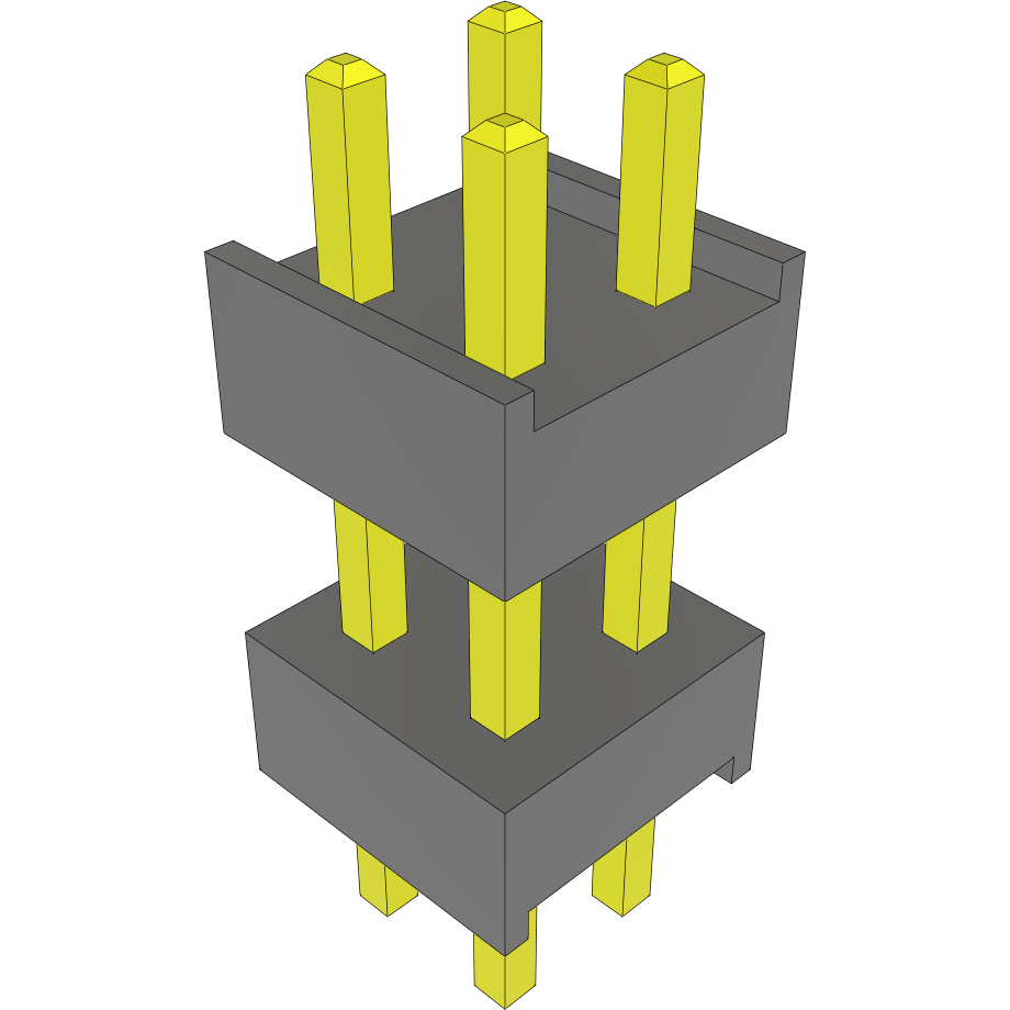 Samtec-DW-02-08-L-D-327 Piastre connettori e prese PCB Conn Board Stacker HDR 4 POS 2.54mm Solder ST Top Entry Thru-Hole Bulk