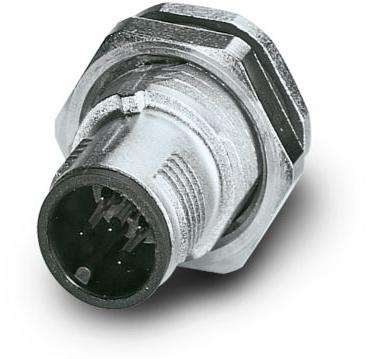 PHOENIX CONTACT-1553048 Sensor Accessories Sensor/actuator flush-type plug, 5-pos., M12-SPEEDCON, shielded, A-coded, rear/screw mounting with Pg9thread, with straight solder connection