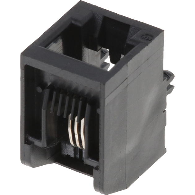 Molex-0950092647 Steckverbinder, Telefon und Telekommunikation Conn RJ-11 RCP 6 POS 2.54mm Solder RA Thru-Hole 4 Terminal 1 Port Cat 3 Tray