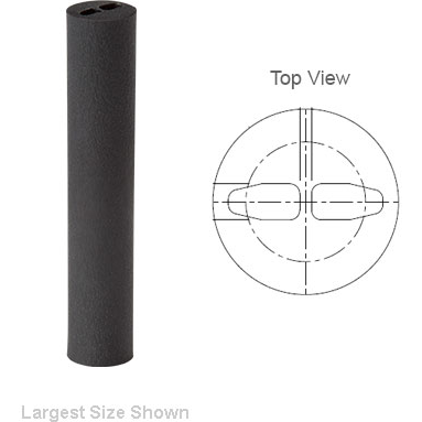 Bivar-ELM 5-205 Lighting Accessories LED Mount, Self Retaining, Vertical, 0.205in., 3 mm LED, 2 Lead, Round, Extruded PVC, Black