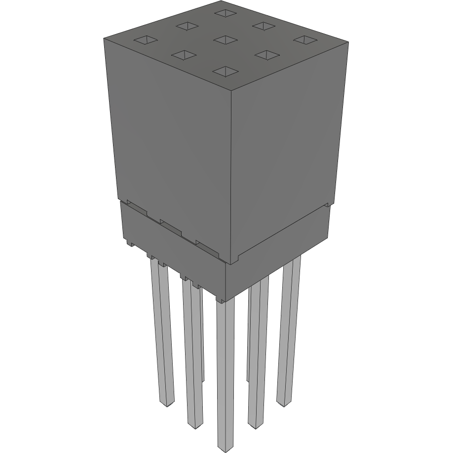 Samtec-ESQ-103-14-T-T Steckverbinderleisten und Leiterplattenbuchsen Conn Elevated Socket SKT 9 POS 2.54mm Solder ST Top Entry Thru-Hole Bulk
