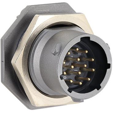 Eaton-UT0X712E14S Connecteur circulaire Conn Circular SKT 14 POS Solder Cup ST Jam Nut 14 Terminal 1 Port