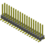 Conn Unshrouded Header HDR 36 POS 2.54mm Solder ST Top Entry SMD Tube