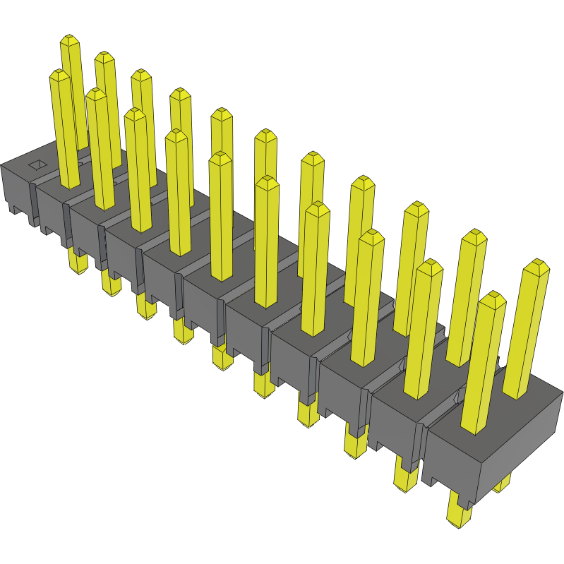 Samtec-TSW-111-07-G-D-LL-001 Connector Headers and PCB Receptacles Conn Unshrouded Header HDR 22 POS 2.54mm Solder ST Top Entry Thru-Hole Bulk