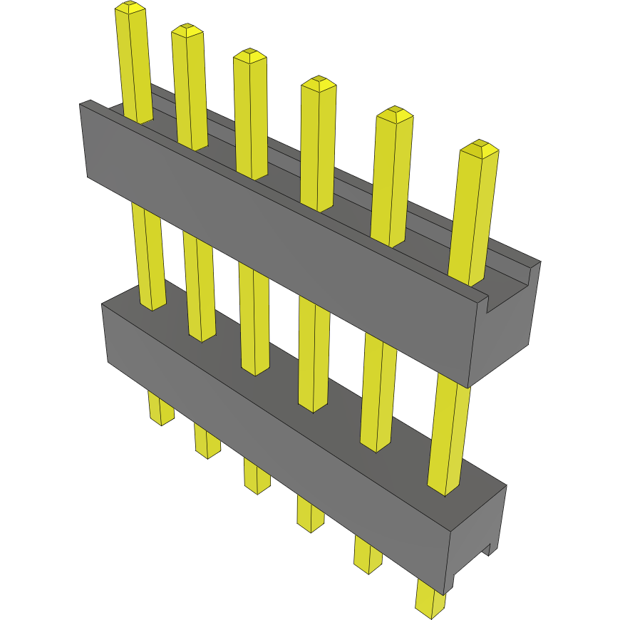 Samtec-DW-06-15-F-S-394 Steckverbinderleisten und Leiterplattenbuchsen Conn Board Stacker HDR 6 POS 2.54mm Solder ST Top Entry Thru-Hole Bulk