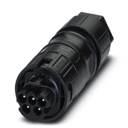 PHOENIX CONTACT-1014505 Steckverbinder, rund Circular connectors (cable-side), Connector, color: black, number of positions: 5, Min. wire cross section: 1.5