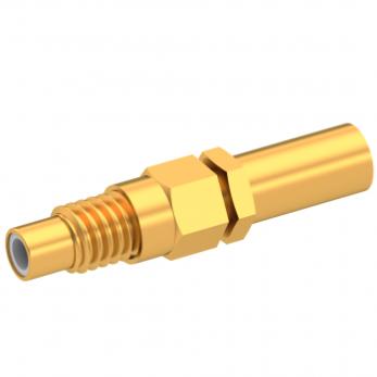 Radiall-1001-1571-004 RF-Steckverbinder Conn SMC F 0Hz to 10GHz 50Ohm Crimp ST Cable Mount Gold