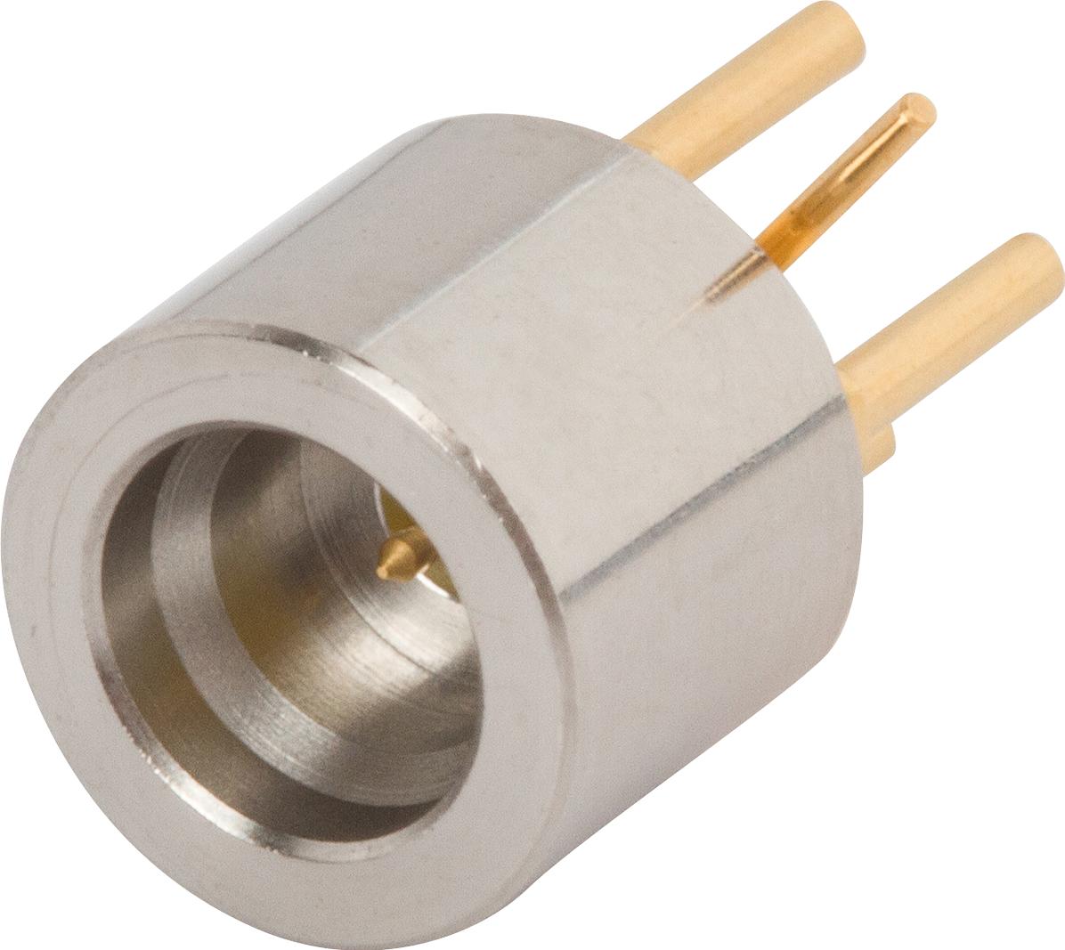 Amphenol SV Microwave-SF1211-66199 Conector RF Conn SMP 0Hz to 20GHz 50Ohm Solder ST Thru-Hole M Gold Over Nickel Tray