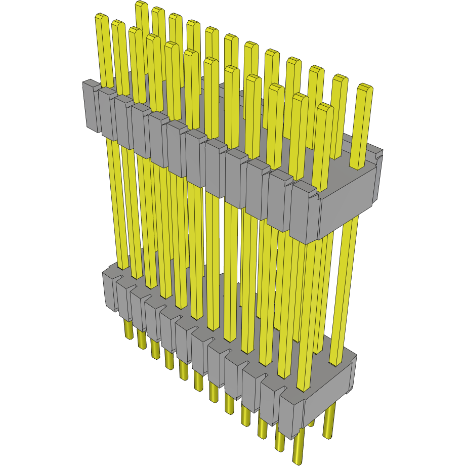 Samtec-DWM-12-60-G-D-576 Cabezales del conector y receptáculos PCB Conn Board Stacker HDR 24 POS 1.27mm Solder ST Thru-Hole Tube